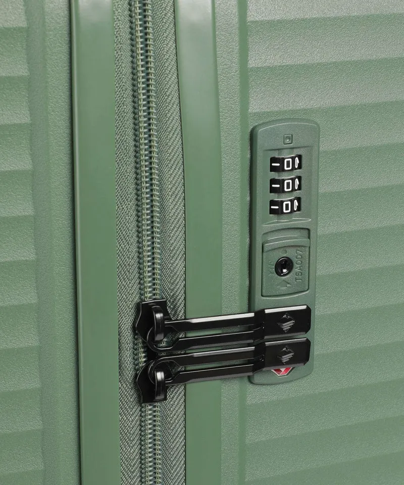 Travelite Air Stripe Slim Juego de maletas (4 ruedas) green