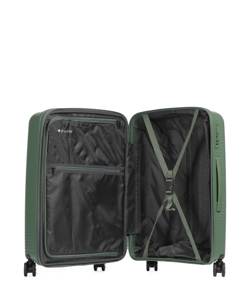 Travelite Air Stripe Slim Juego de maletas (4 ruedas) green