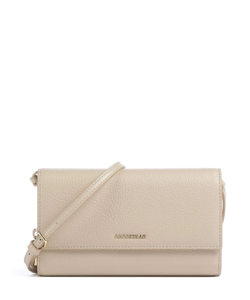 Coccinelle Metallic Soft Monedero sandshell