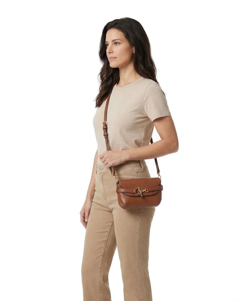 Lauren Ralph Lauren Blaike Small Bandolera lauren tan