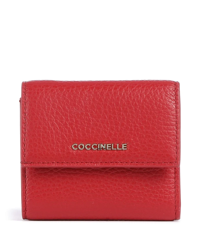 Coccinelle Metallic Soft Monedero scarlet