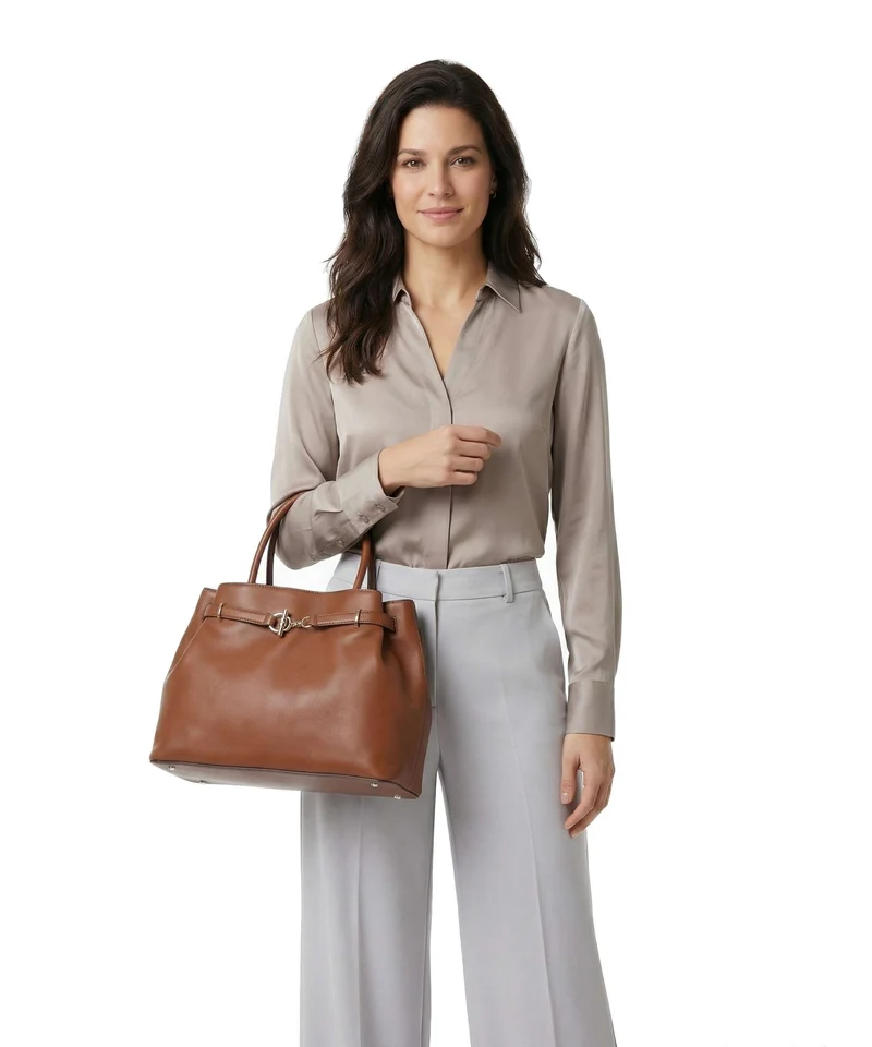 Lauren Ralph Lauren Blaike Large Bolso de mano lauren tan