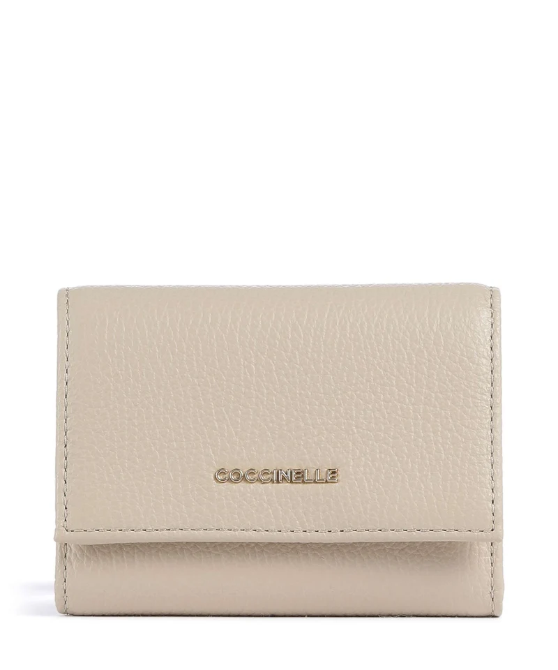 Coccinelle Metallic Soft Monedero sandshell