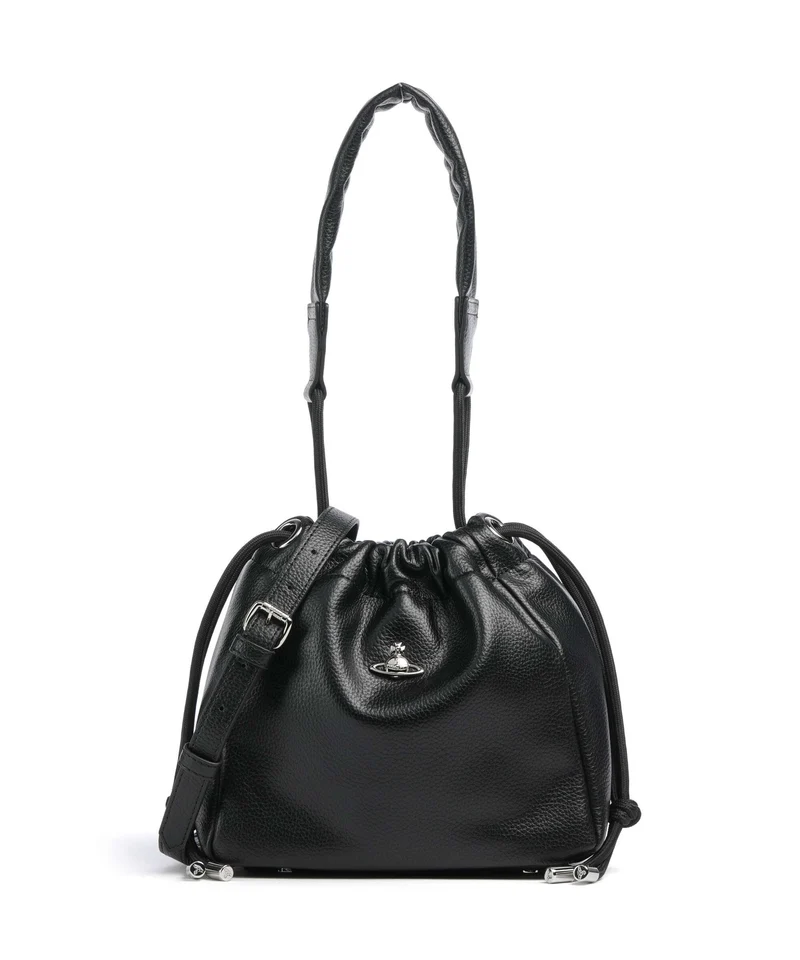 Vivienne Westwood Hilary Grain Small Bucket bolso de mano black