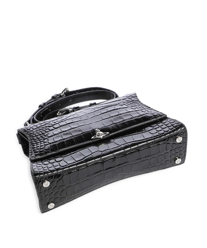 Vivienne Westwood Bianca Embossed Croc S Bolso de hombro black