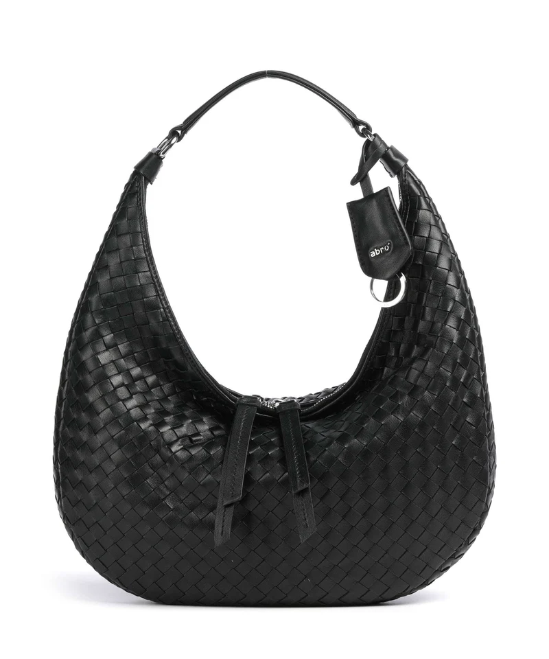 Abro Piuma Nana Small Bolso de hobo black/nickel
