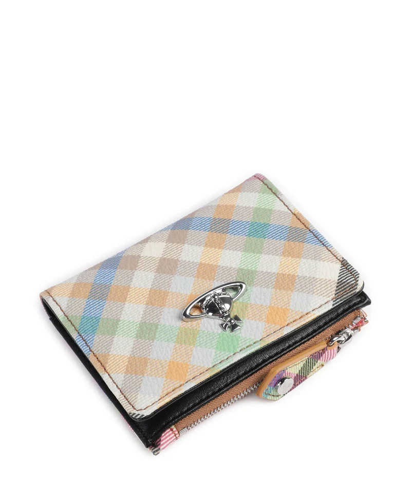 Vivienne Westwood Buccia D'Arancia Slim Tarjetero heather plaid
