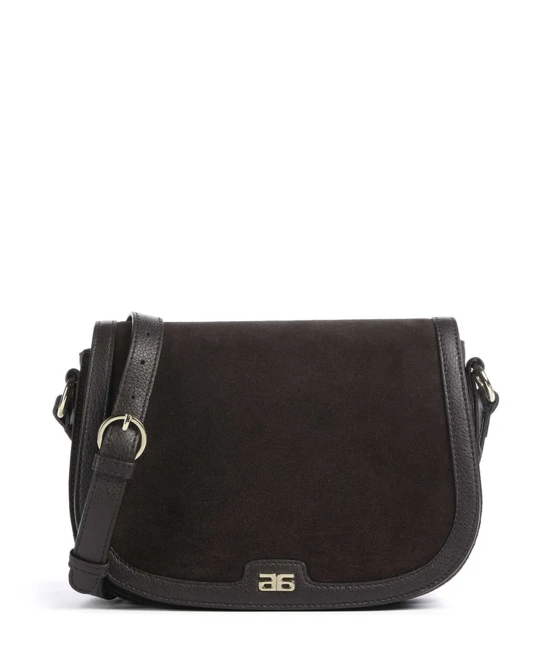Abro Suede Rosalia Bandolera dark brown