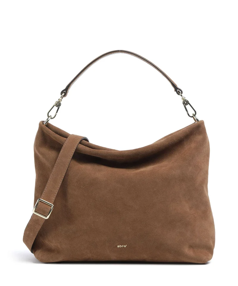 Abro Suede Kaia Bolso de hobo camel