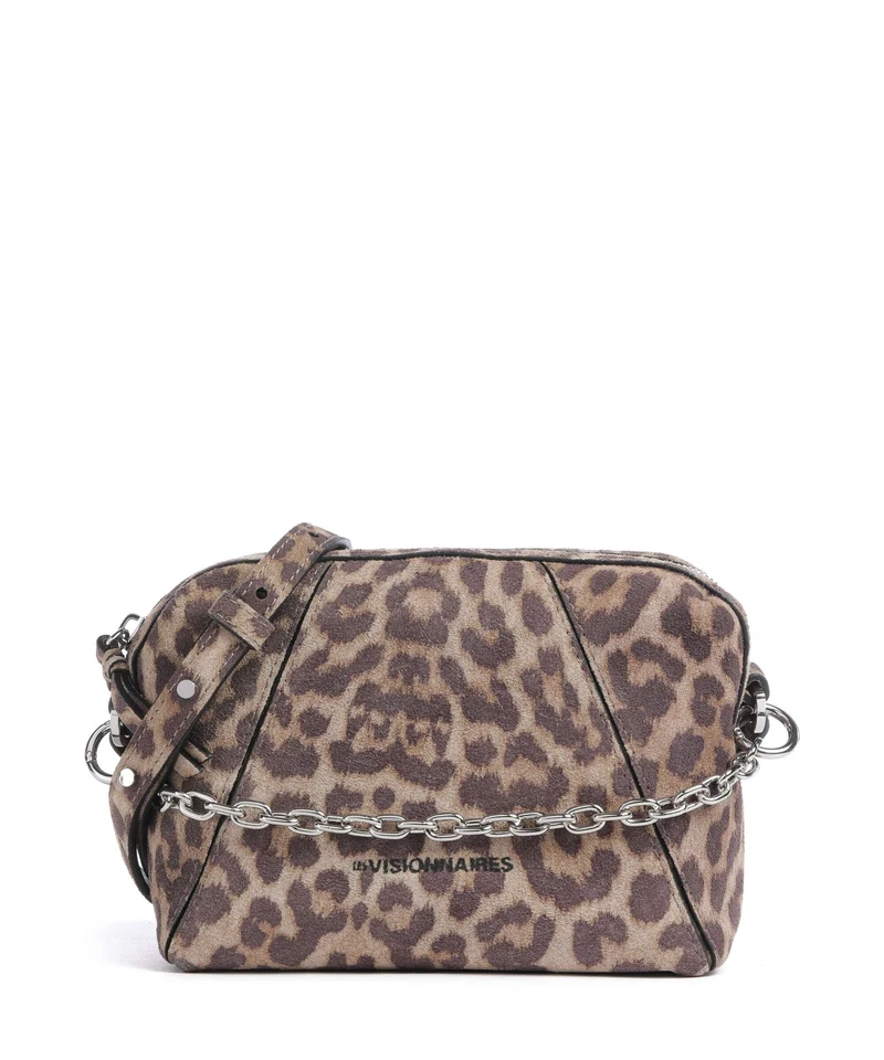 Les Visionnaires Lynn Cozy Chain Bandolera leo print