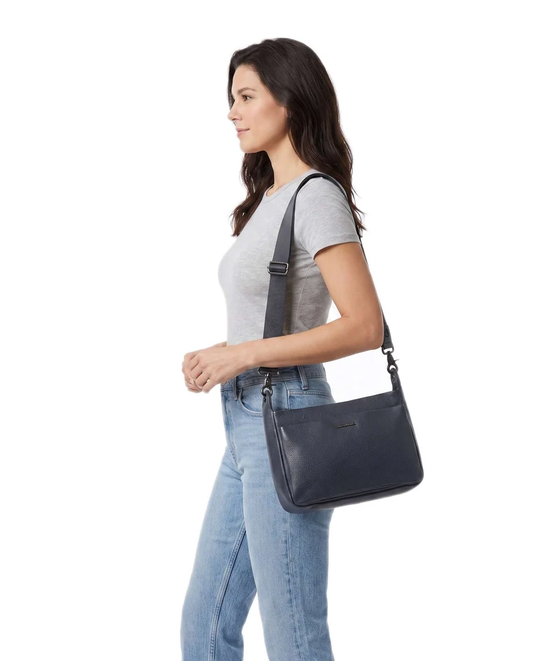 Mandarina Duck Mellow Leather Bolso de hombro dress blue