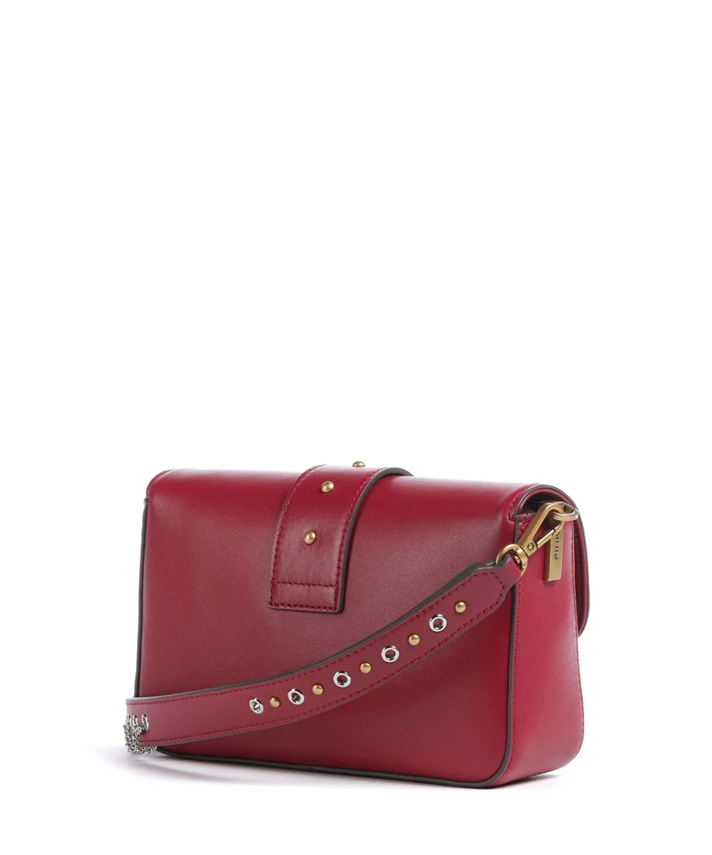 Pinko Love One Mini Slouchy Charms Bandolera rosso lampone/antique gold