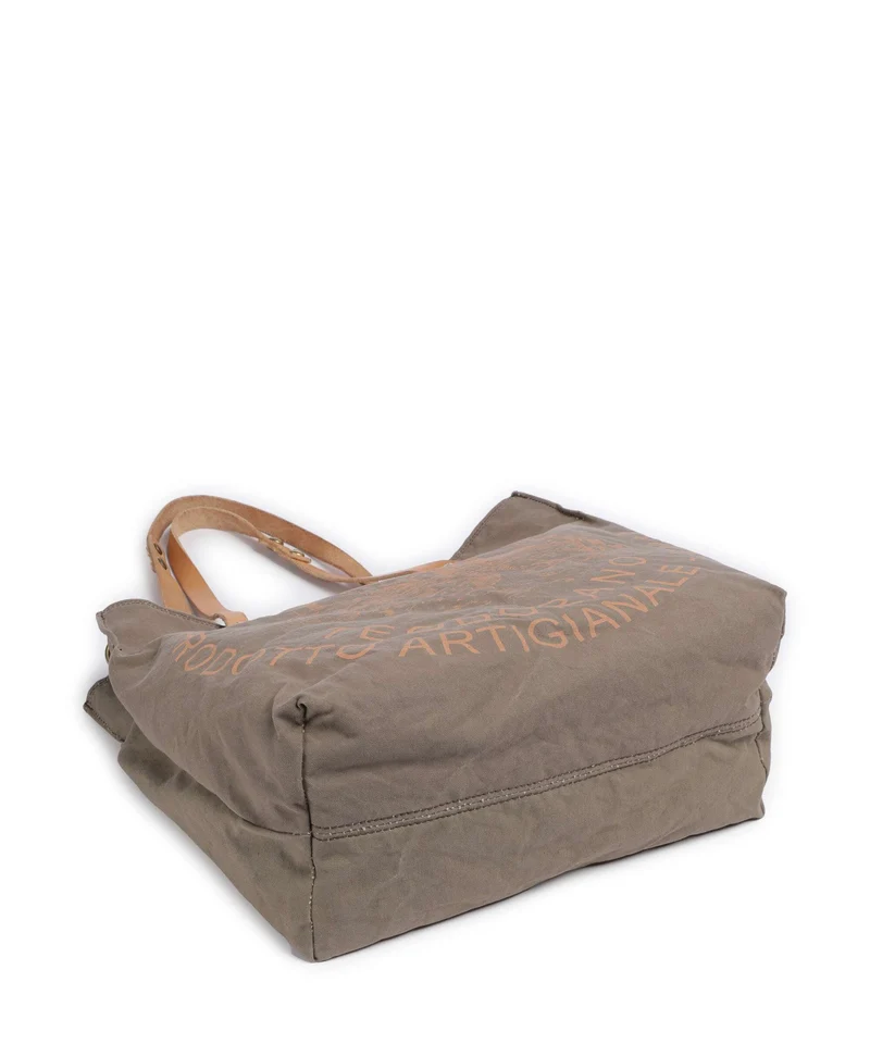 Campomaggi Bolsa shopping verde militare/naturale/albicocca