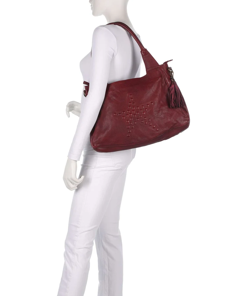 Taschendieb Wien Sternbergstrasse 2 Bolsa shopping red burgundy