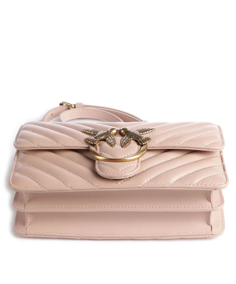 Pinko Love One Mini Bolso de hombro cipria/antique gold