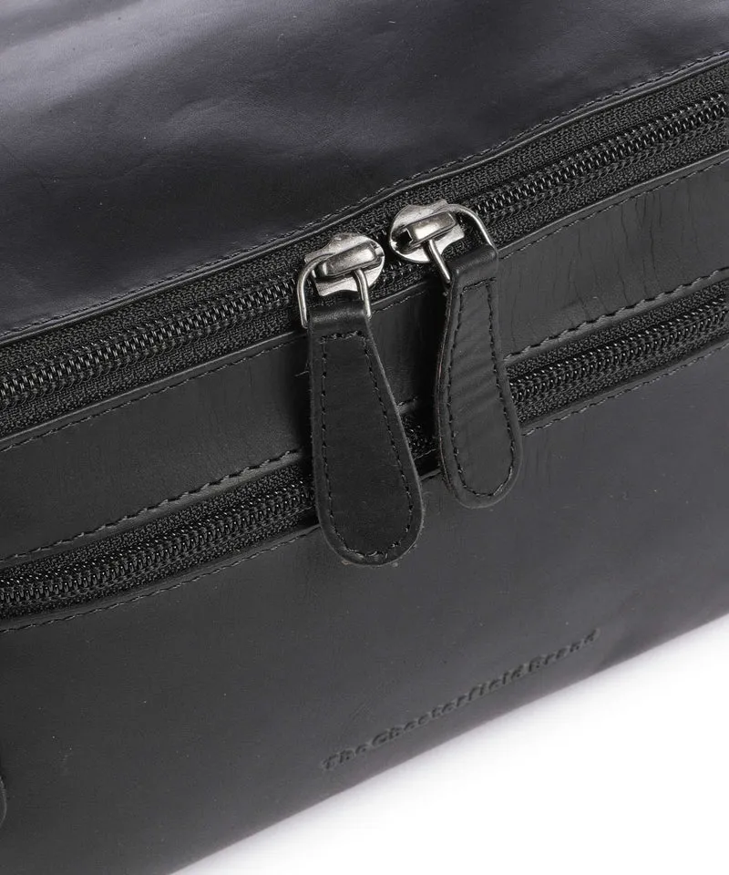 The Chesterfield Brand Wax Pull Up Cow Elmia Neceser black