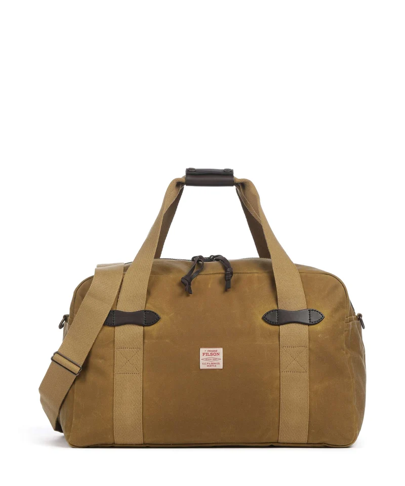 Filson Oil Finish Tin Cloth Bolsa de fin de semana dark tan