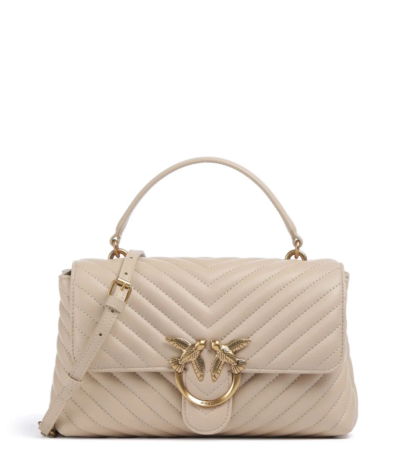 Pinko Love Lady Puff Classic Bolso de mano beige/grigio fumo/antique gold