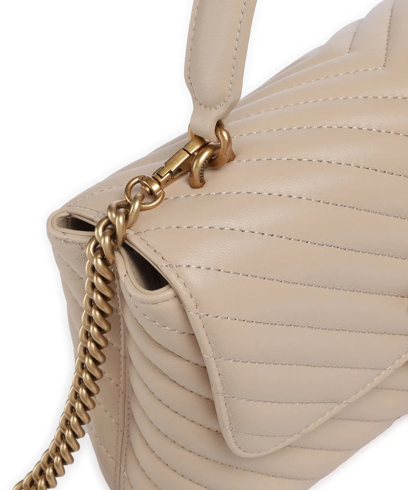 Pinko Love Lady Puff Classic Bolso de mano beige/grigio fumo/antique gold