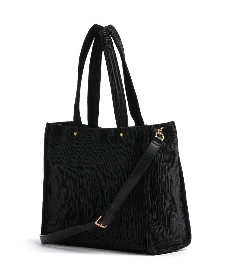Juicy Couture Iris Crinkled Velvet L Bolsa shopping black