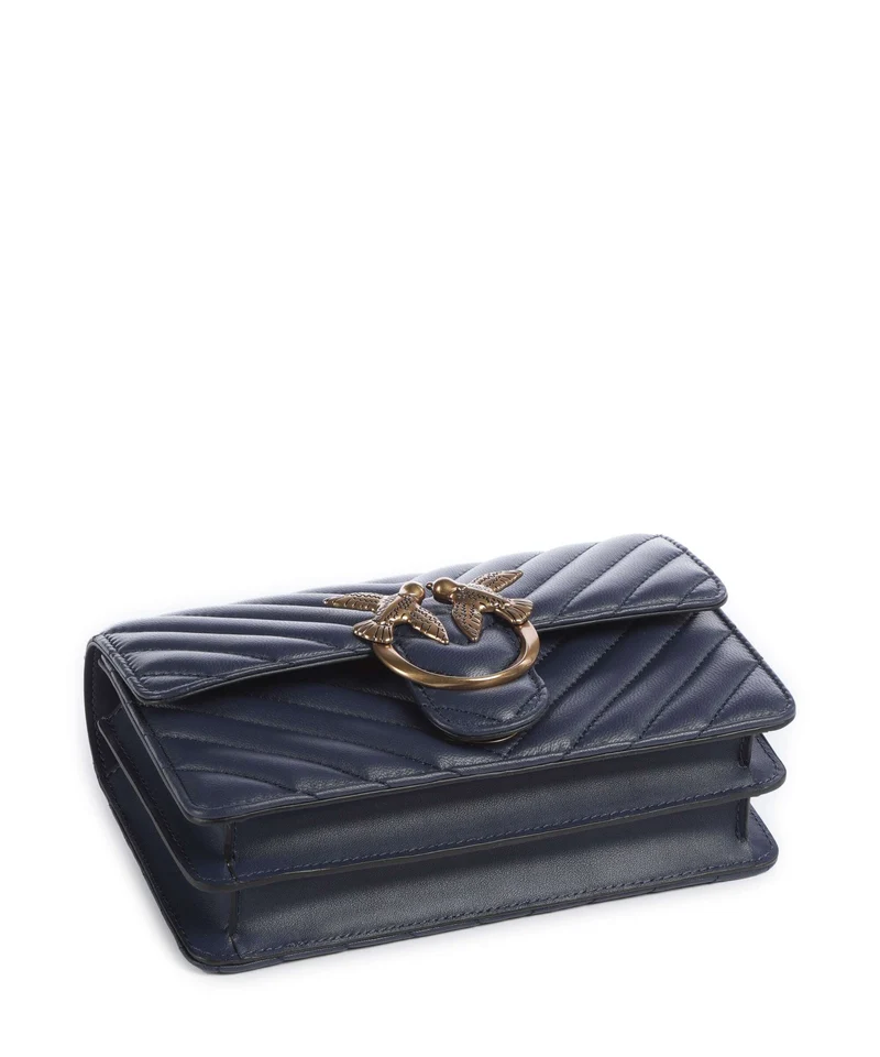 Pinko Love One Mini Bolso de hombro blu indaco ombroso/antique gold