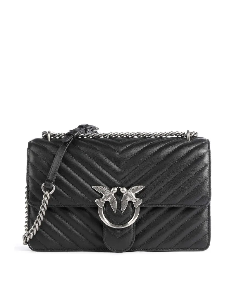 Pinko Love One Classic Bolso de hombro nero/old silver