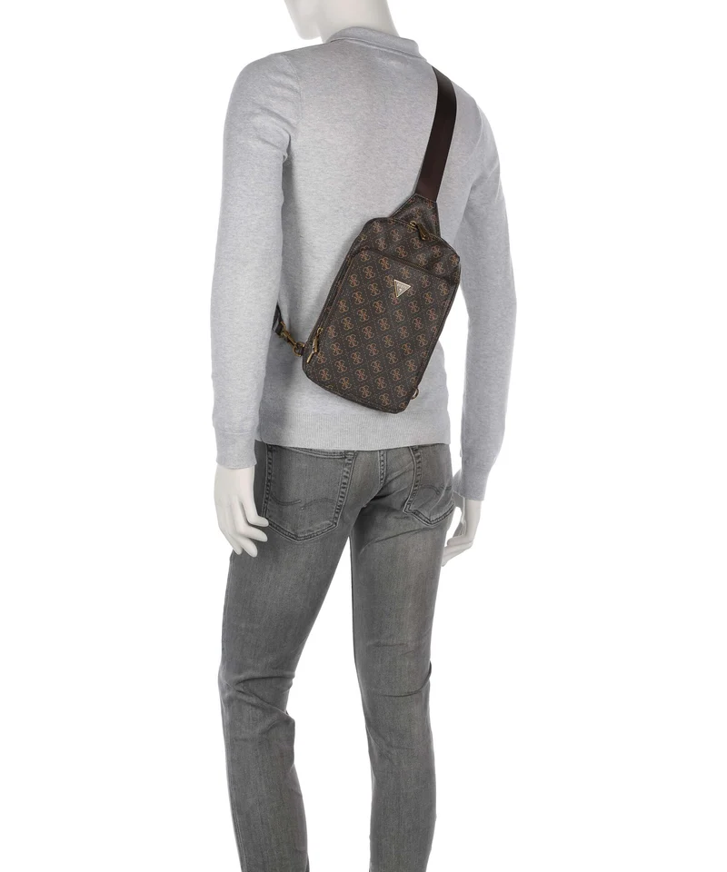 Guess Milano Mochila sling brown/ochre/burgundy