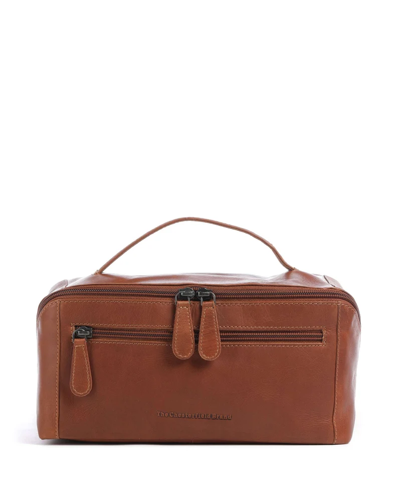 The Chesterfield Brand Wax Pull Up Cow Elmia Neceser cognac
