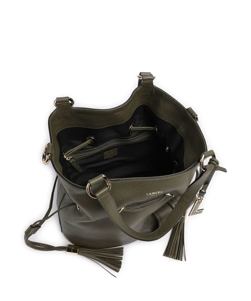 Lancel Premier Flirt M Bucket bolso de mano dark khaki