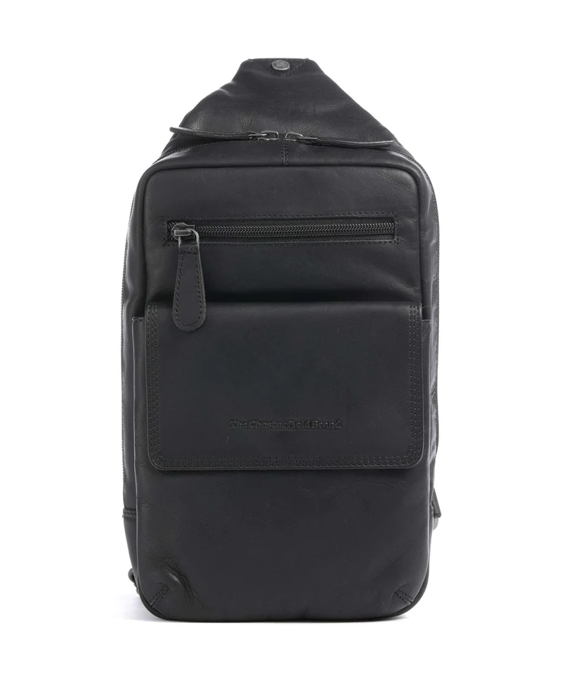 The Chesterfield Brand Wax Pull Up Cow Turelle Mochila sling black