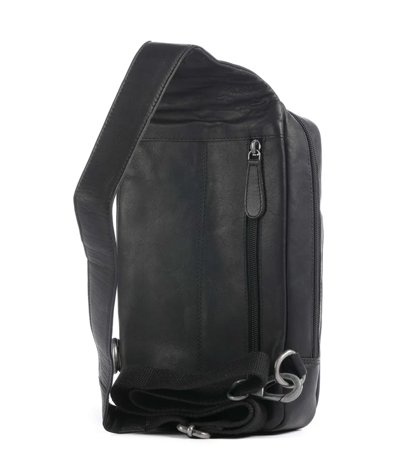 The Chesterfield Brand Wax Pull Up Cow Turelle Mochila sling black