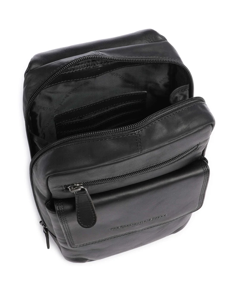 The Chesterfield Brand Wax Pull Up Cow Turelle Mochila sling black