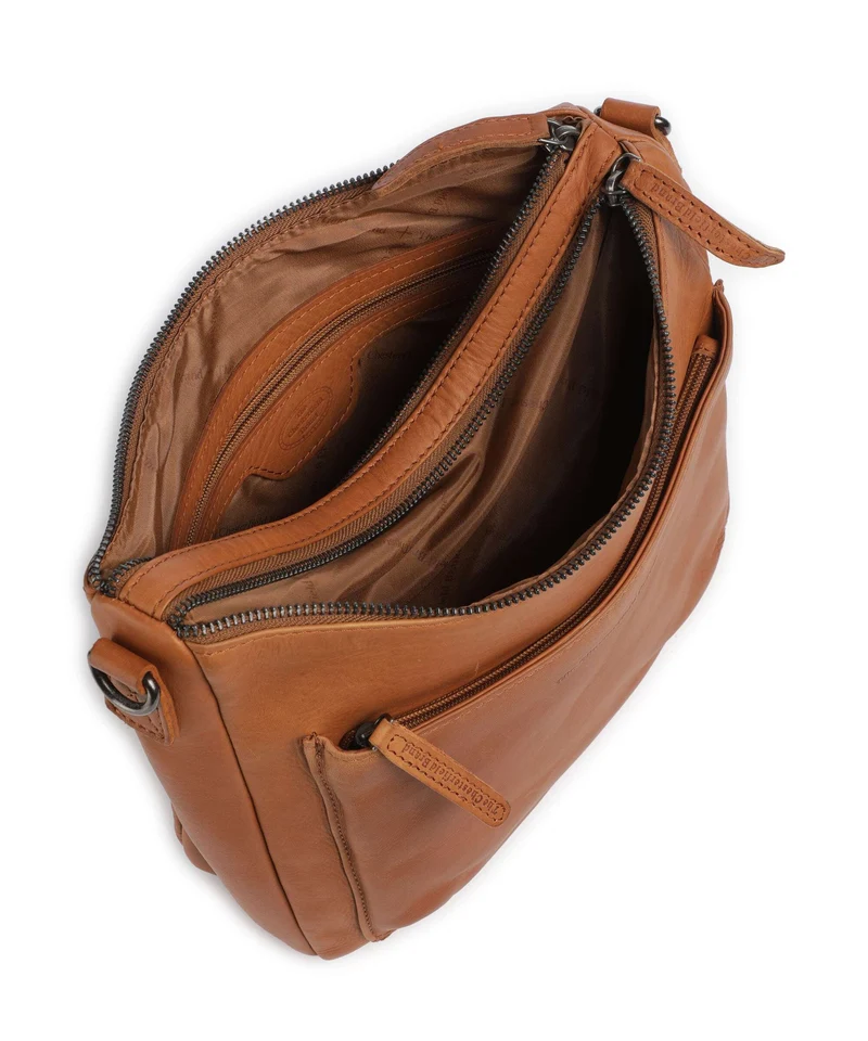 The Chesterfield Brand Wax Pull Up Cow Tivra Bolso de hombro cognac