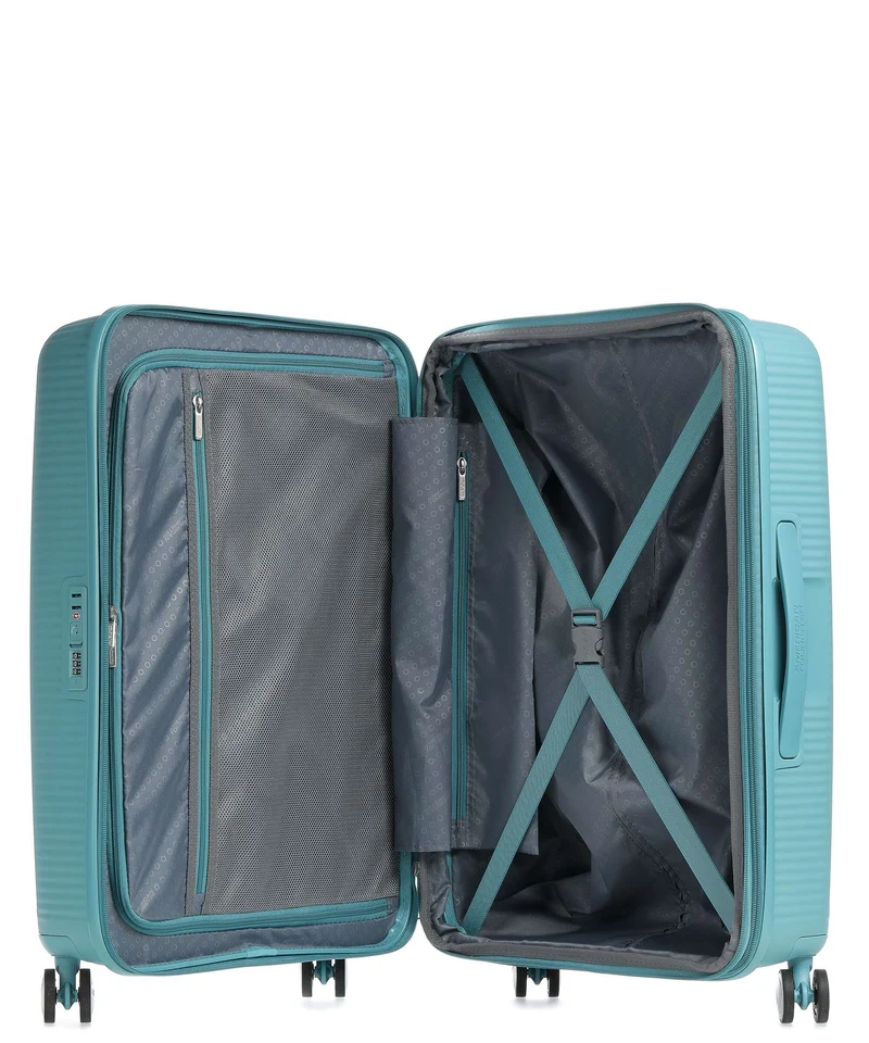 American Tourister Soundbox Maleta con 4 ruedas turquoise tonic