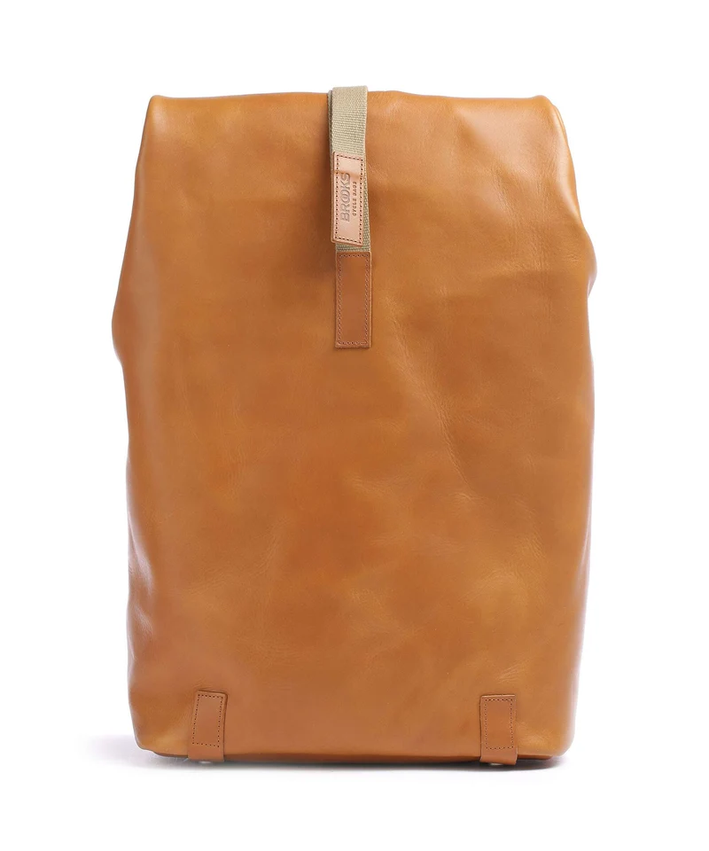 Brooks England Pickwick Leather Large Mochila roll-top cognac