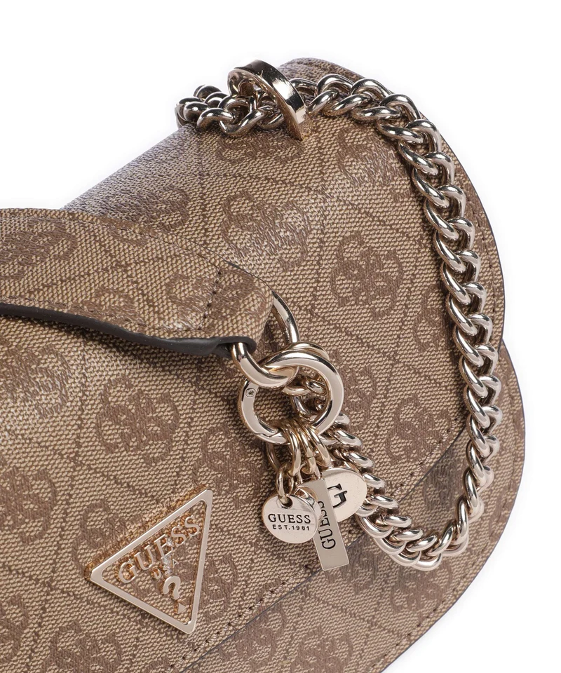 Guess Erica Eco Bolso de hombro latte logo