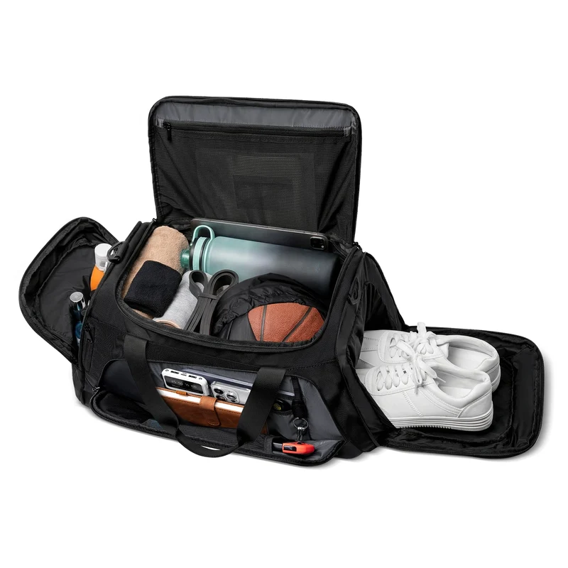 Worksman II – Upgraded Large-Capacity Gym & Travel Duffle with Wide-Open Design and Shoe Compartment