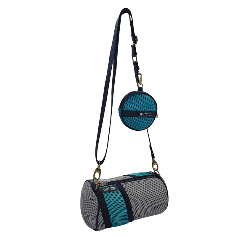 Bolso con Monedero Gris-Verde