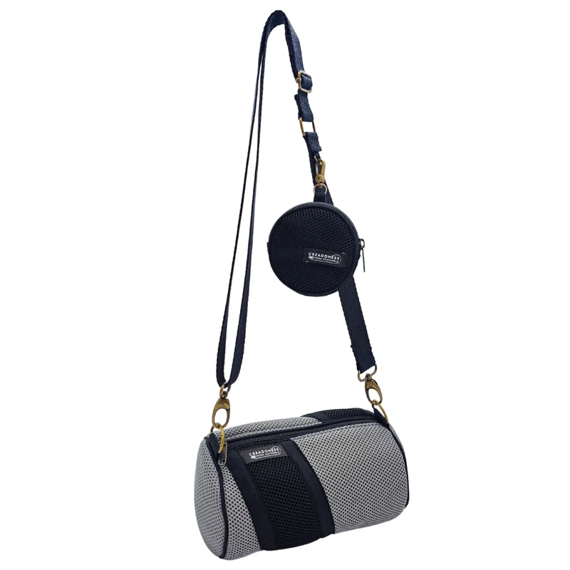 Bolso con Monedero Gris-Negro