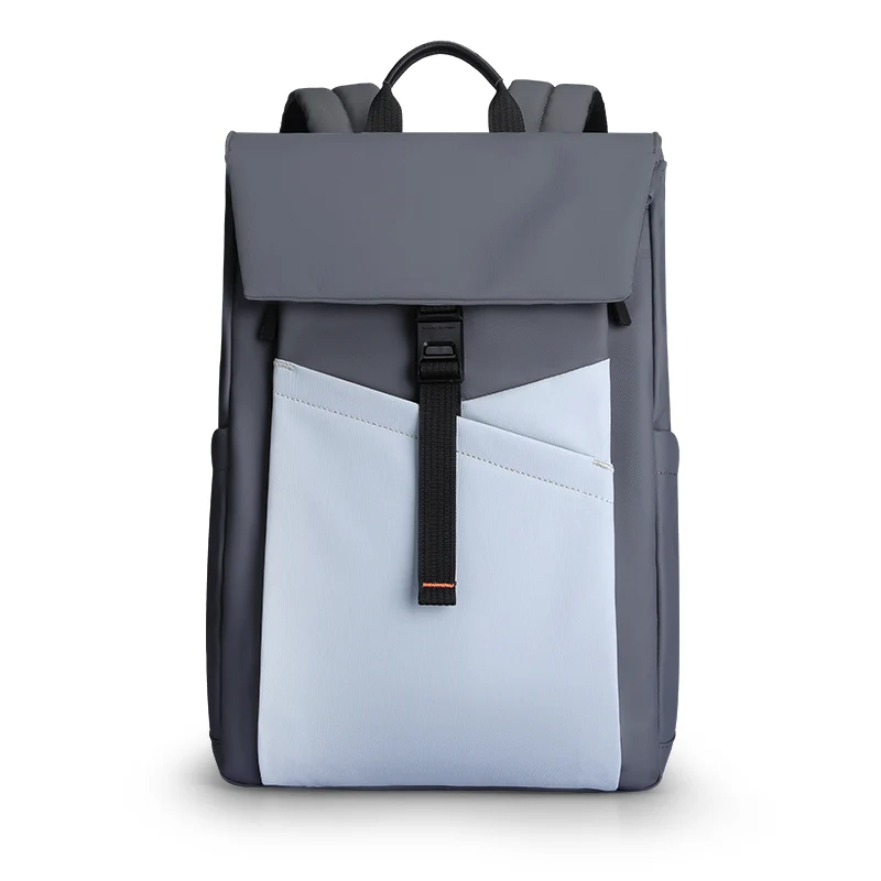 Urbanity: Elegant Gray Backpack with Spacious Compartments Durable Design
