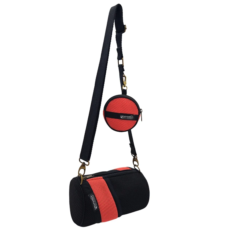Bolso con Monedero Negro-Salmón