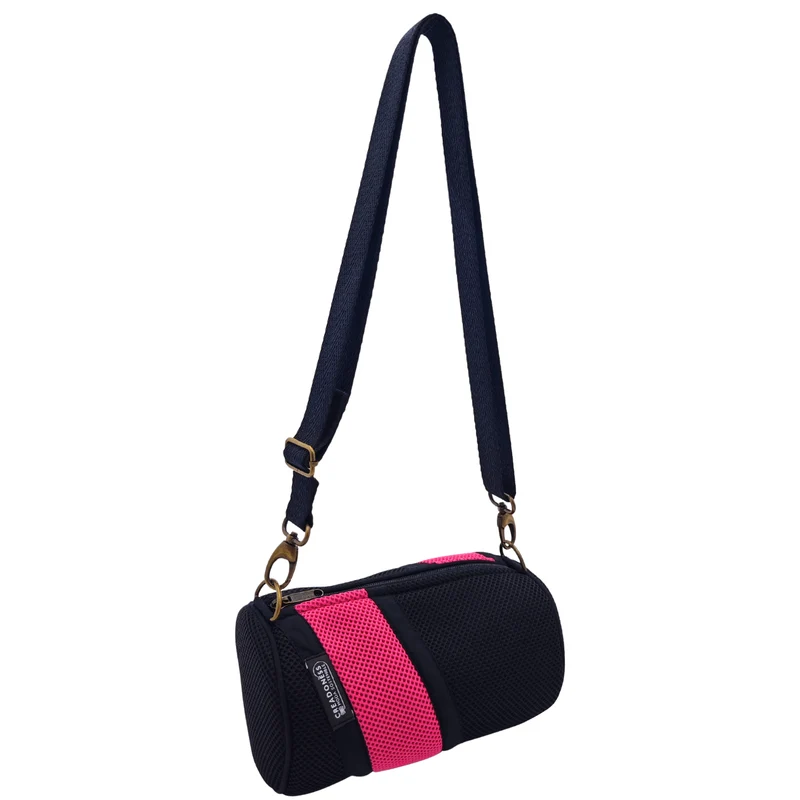 Bolso Básico Negro-Fucsia