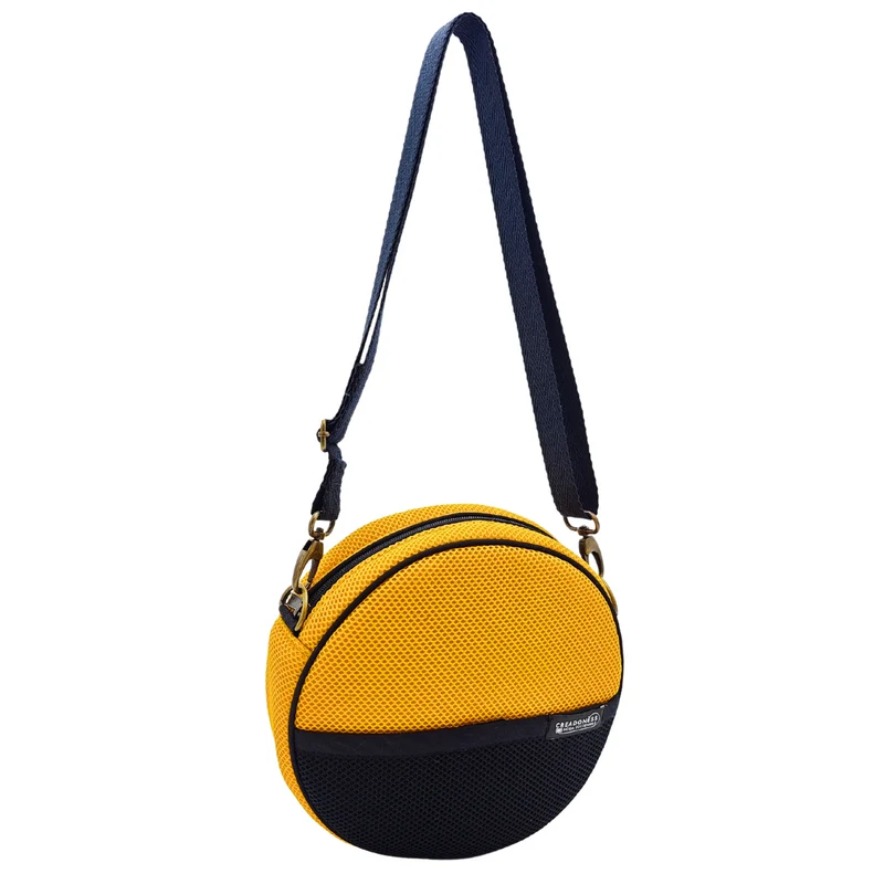 Bolso Circular Amarillo-Negro