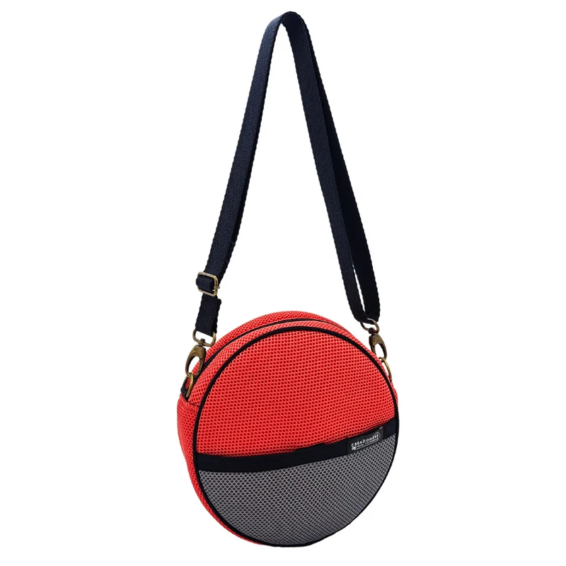 Bolso Circular Salmón-Gris