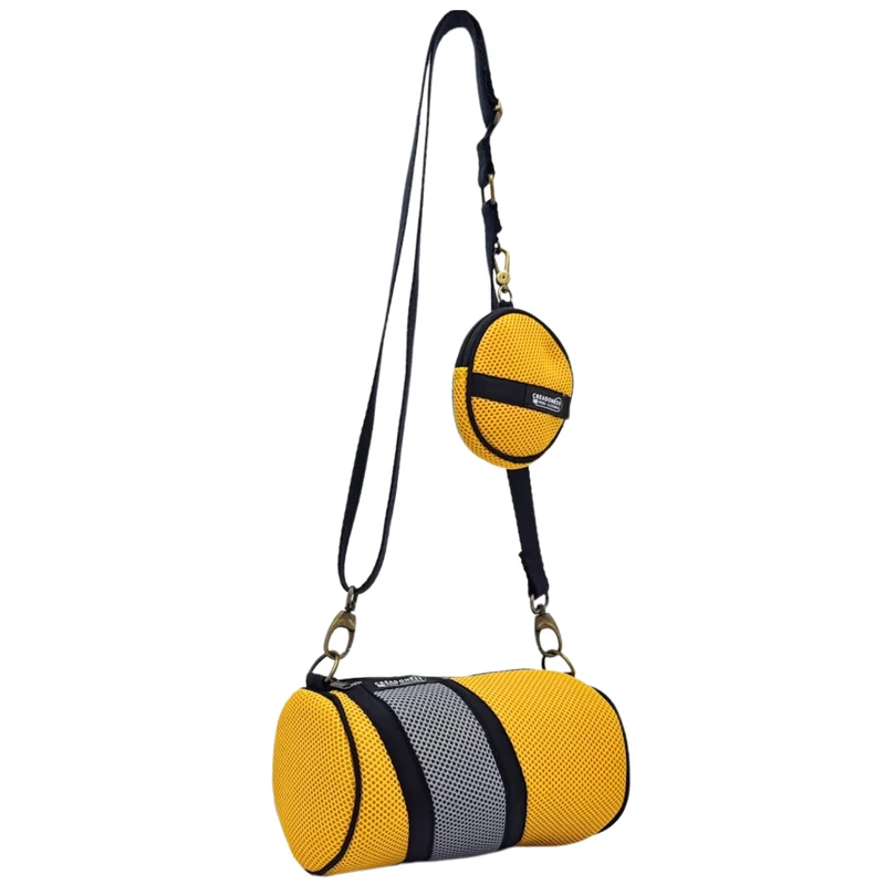 Bolso con Monedero Amarillo-Gris