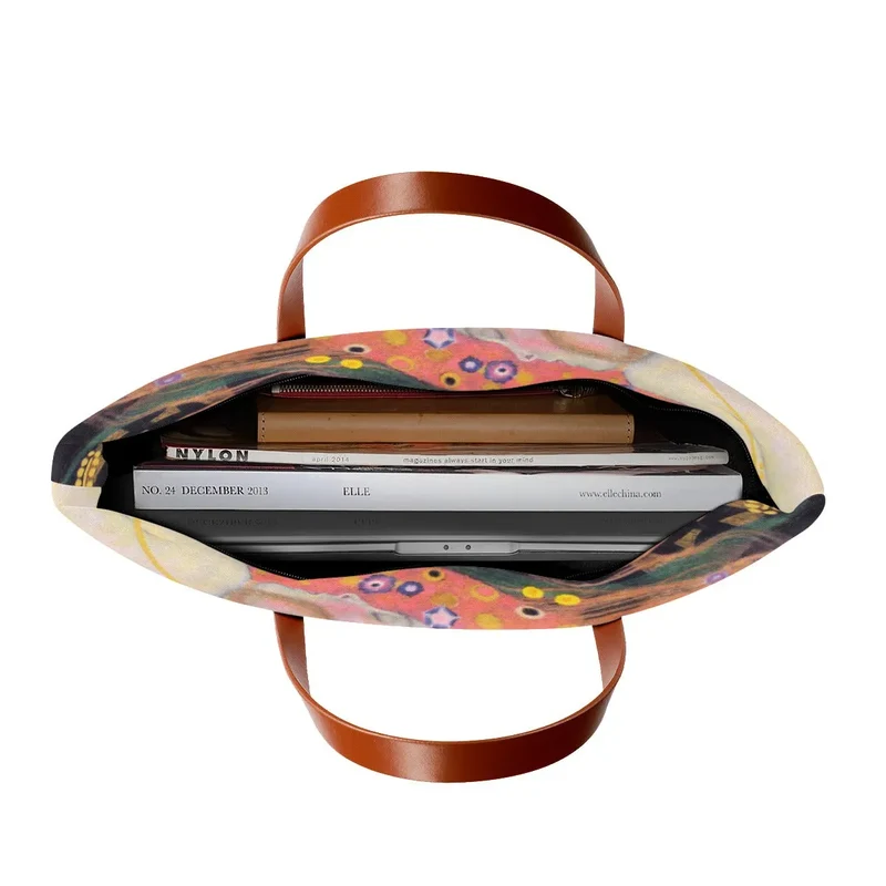 Water Serpents II by Gustav Klimt Painting Waterproof Tote Bag