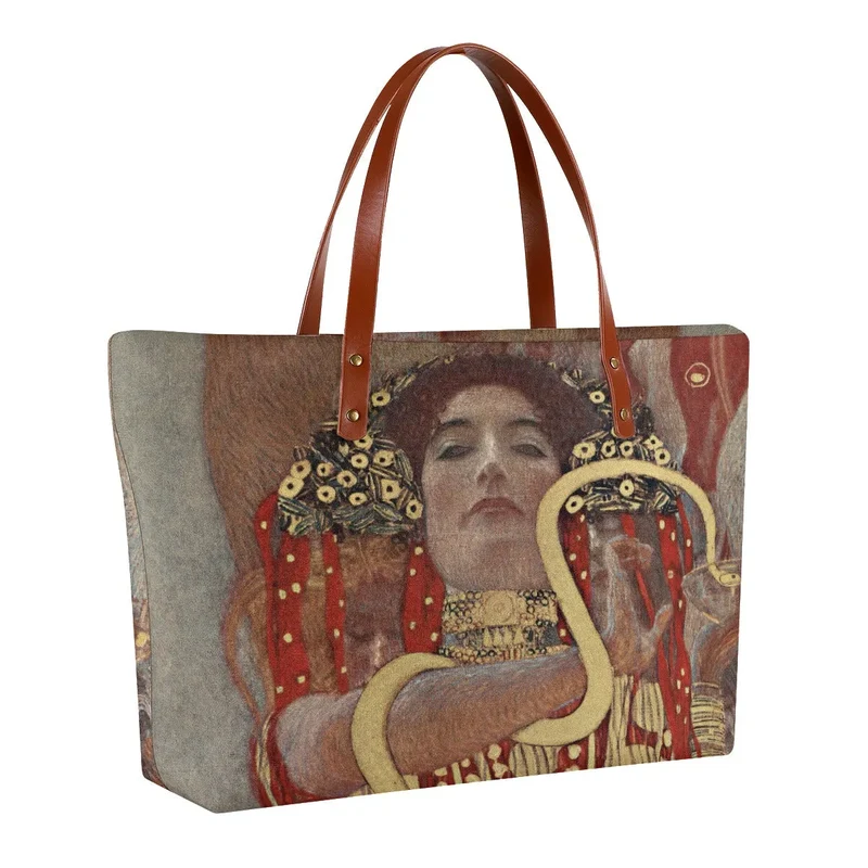 Hygieia by Gustav Klimt Art Waterproof Tote Bag