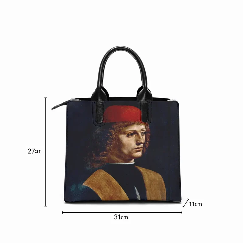 Leonardo da Vinci's The Portrait of a Musician Art Handbag