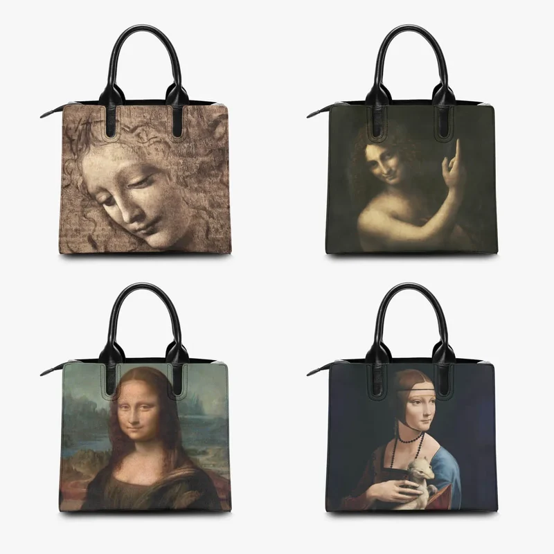 Leonardo da Vinci's Vitruvian Man Art Fashion Handbag