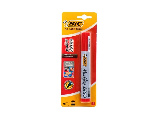 BIC MARCADOR PERMANENTE ROJO